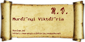 Murányi Viktória névjegykártya